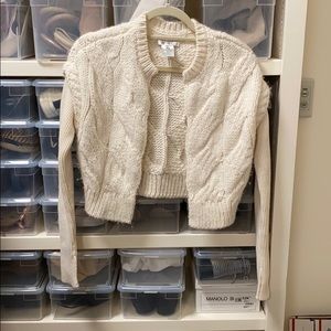 CARVEN yummy cream knit crop sweater